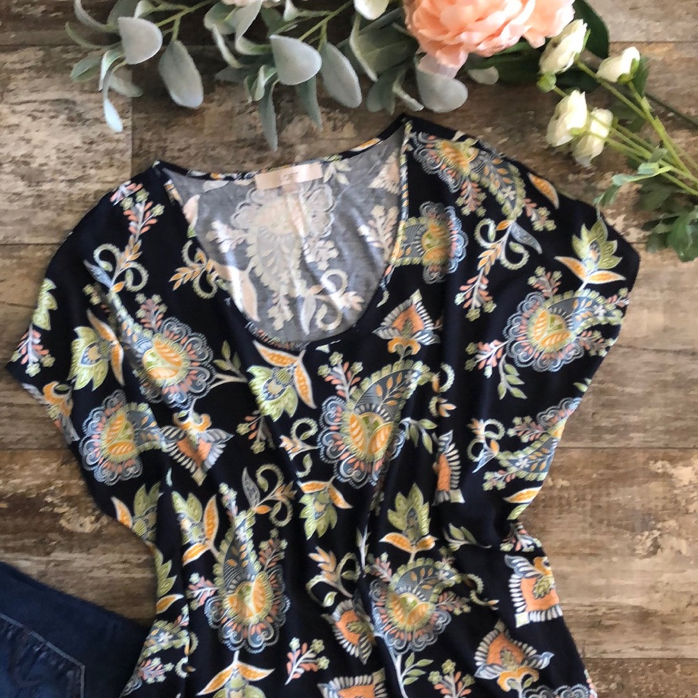 Loft CapSleeve Shirttail Shell